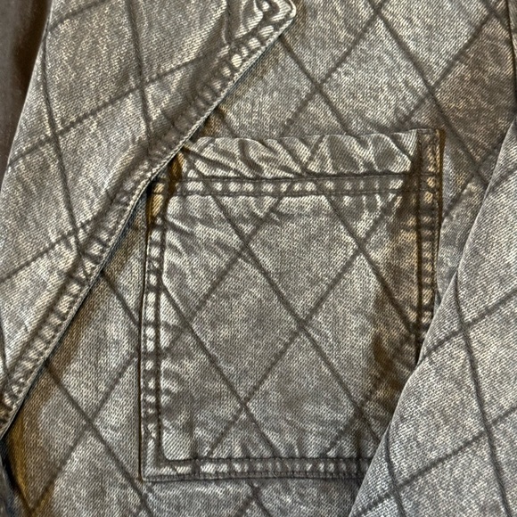 Young Fabulous & Broke Gray/ Charocoal Quilted Blazer Jacket - Picture 5 of 10